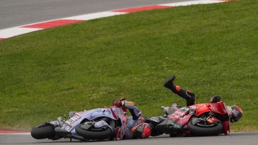 Pecco Bagnaia y Marc Márquez se accidentan durante el Gran Premio de Portugal