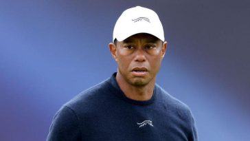 Tiger Woods en acción en el Open de julio