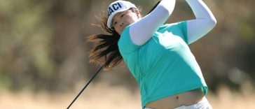 El estadounidense Angel Yin disparó un par 69, tres bajo par, para tomar una ventaja de dos golpes después de la segunda ronda del Tour Championship que cierra la temporada de la LPGA (Michael Reaves)