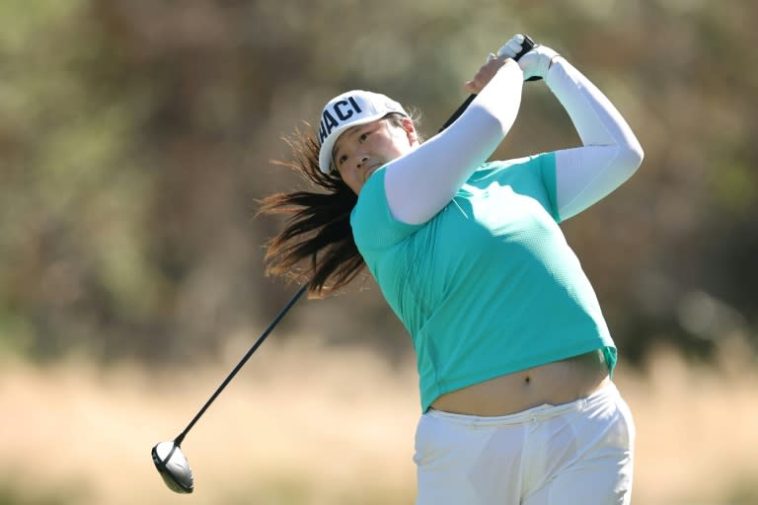 El estadounidense Angel Yin disparó un par 69, tres bajo par, para tomar una ventaja de dos golpes después de la segunda ronda del Tour Championship que cierra la temporada de la LPGA (Michael Reaves)