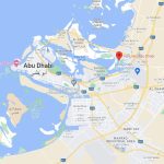 Un mapa que muestra la ubicación de Yas Links en Abu Dhabi