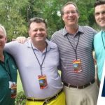 Dan Baker, segundo desde la derecha, en el Masters con colegas de la PGA of America. (Cortesía de Barry Hyde)