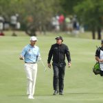 Phil Mickelson y Jim Furyk en el Campeonato Mundial de Golf 2019-Dell Technologies Match Play en Austin Country Club. (Ezra Shaw/Getty Images)