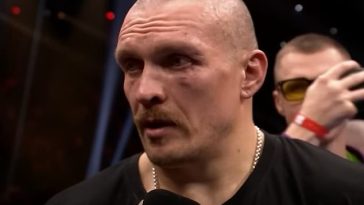 Oleksandr Usyk le dio crédito a su esposa Katerina por ayudarlo a vencer a Tyson Fury el sábado por la noche.