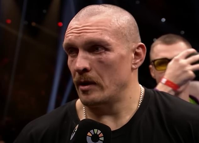 Oleksandr Usyk le dio crédito a su esposa Katerina por ayudarlo a vencer a Tyson Fury el sábado por la noche.