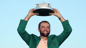 Scheffler ganó el Torneo Masters 2024 durante un año de montaña rusa. -Warren Little/Getty Images