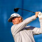 Charley Hoffman aterriza en diez durante la segunda ronda de The American Express en el Nicklaus Tournament Course en PGA West en La Quinta, California, el viernes 17 de enero de 2025.