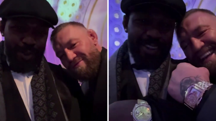 Conor McGregor y Jon Jones comparten un intercambio amistoso sobre relojes de lujo en una fiesta épica