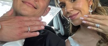 Tim Tszyu y su pareja Alexandra Constantine intercambiaron votos en una ceremonia íntima en Sydney el domingo por la tarde.