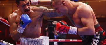 El rey australiano del peso crucero, Jai Opetaia (en la foto a la izquierda peleando contra Mairis Briedis) se enfrenta a David Nyika en Gold Coast el miércoles por la noche.