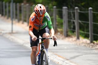 STIRLING AUSTRALIA 19 DE ENERO NOTA DE LOS EDITORES Cultivo alternativo Ella Simpson de Australia y el equipo St MichelPreference HomeAuber 93 compite en la escapada durante el noveno Santos Women Tour Down Under 2025 Etapa 3, una etapa de 1059 km de Stirling a Stirling 444 m UCIWWT el 19 de enero de 2025 en Stirling Australia Foto por Dario BelingheriImágenes falsas