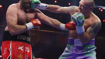 Tyson Fury fue acusado de usar sus pantalones cortos demasiado altos durante su pelea con Oleksandr Usyk