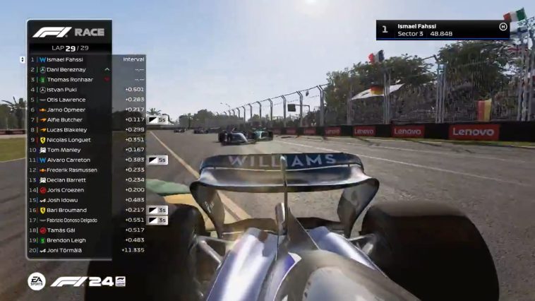 Ismael Fahssi gana la primera ronda del Campeonato Mundial F1 Sim Racing 2025 para Williams