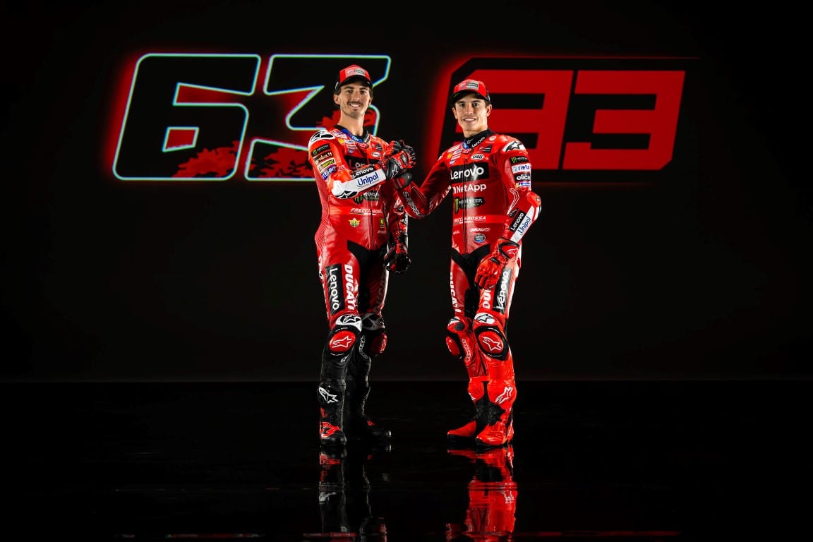 Pecco Bagnaia y Marc Márquez, Ducati, MotoGP