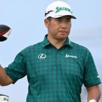 El japonés Hideki Matsuyama se prepara para realizar un tiro el sábado