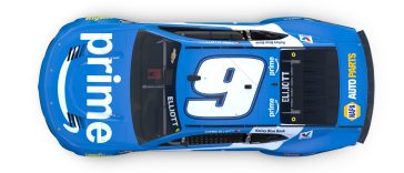 Esquema de pintura Chase Elliott No. 9 Prime Video Hendrick Motorsports 2025 NASCAR Cup Series