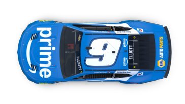 Esquema de pintura Chase Elliott No. 9 Prime Video Hendrick Motorsports 2025 NASCAR Cup Series