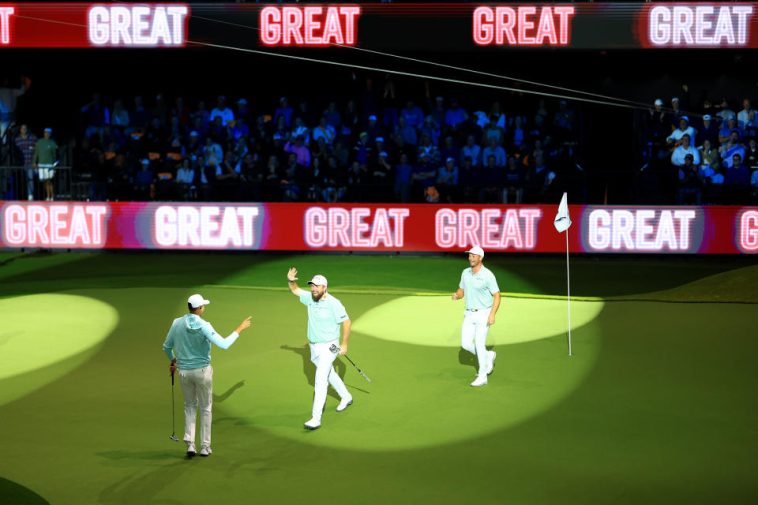 El Bay GC triunfó en la noche de debut de TGL. (Mike Ehrmann/TGL/TGL Golf vía Getty Images)