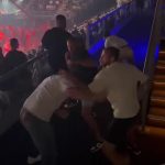 La policía de Queensland le dijo al Daily Mail Australia que varios hombres fueron expulsados ​​de la noche de pelea de Jai Opetaia en el Centro de Convenciones de Gold Coast después de participar en una pelea impactante (en la foto).