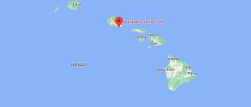 Un mapa de Hawaii y Waialae Country Club