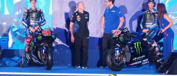 El nuevo Pramac Breaks Cover en el lanzamiento de MotoGP 2025 de Yamaha