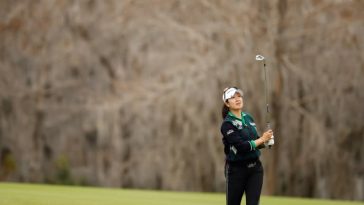 Kim A-Lim de Corea del Sur lidera por tres tiros en la ronda final del domingo del Torneo de Campeones de la LPGA Tour en Orlando (Cliff Hawkins)