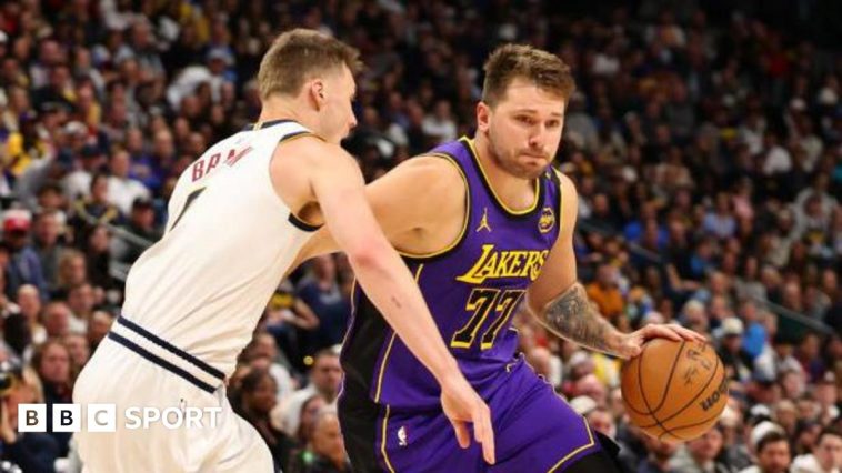 Luka Doncic in action for LA Lakers