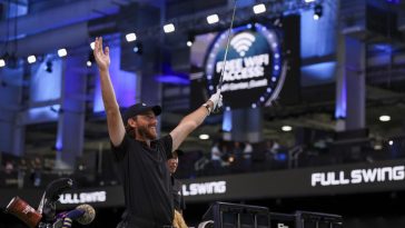 Tommy Fleetwood y LaGC dominaron en su partido TGL. (Brennan Asplen/TGL/TGL a través de Getty Images)