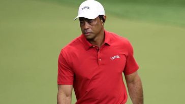 Tiger Woods durante un reciente evento de la Liga de Golf de Mañana (TGL)